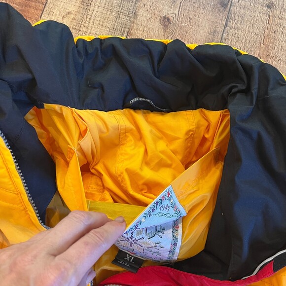 Obermeyer Alpine Yellow Snow Jacket Pullover Embroidered XL - Picture 4 of 9